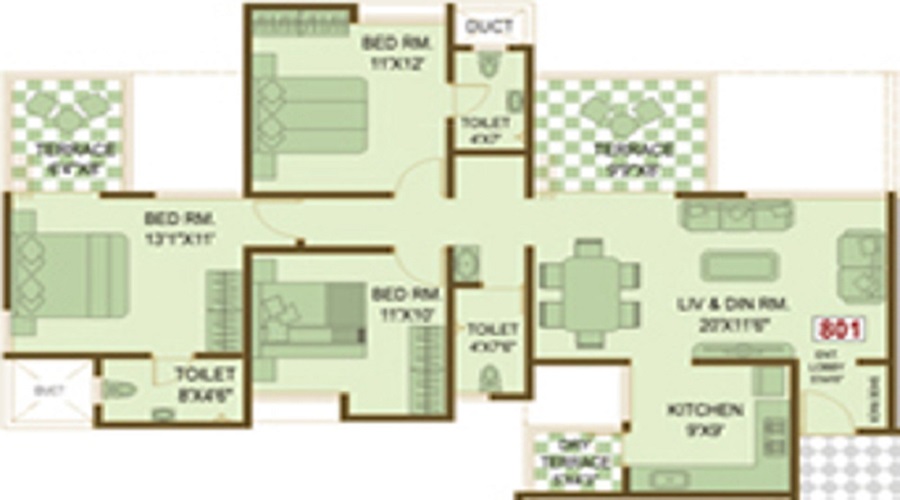 Vishal Belleza Apartments Floor Plan