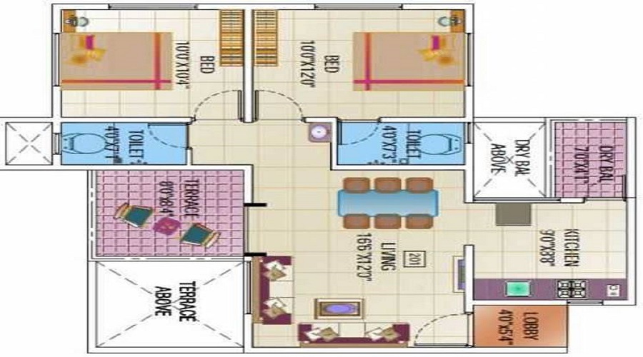1 BHK+1T 385/sqft-saleable  Sqft Apartment For Sale In Avirat Elegance Residency In Ravet Floor Plan