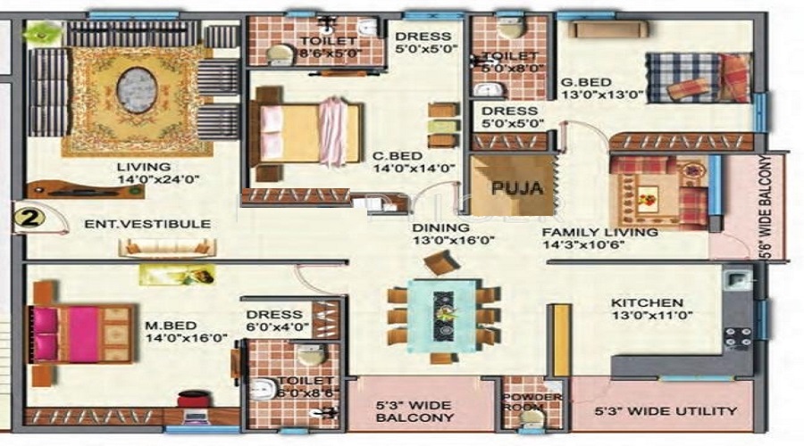 Saishakti Bhaskara Signature Floor Plan