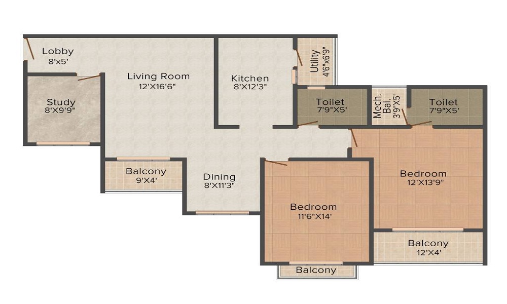 Nitesh Melbourne Park Floor Plan