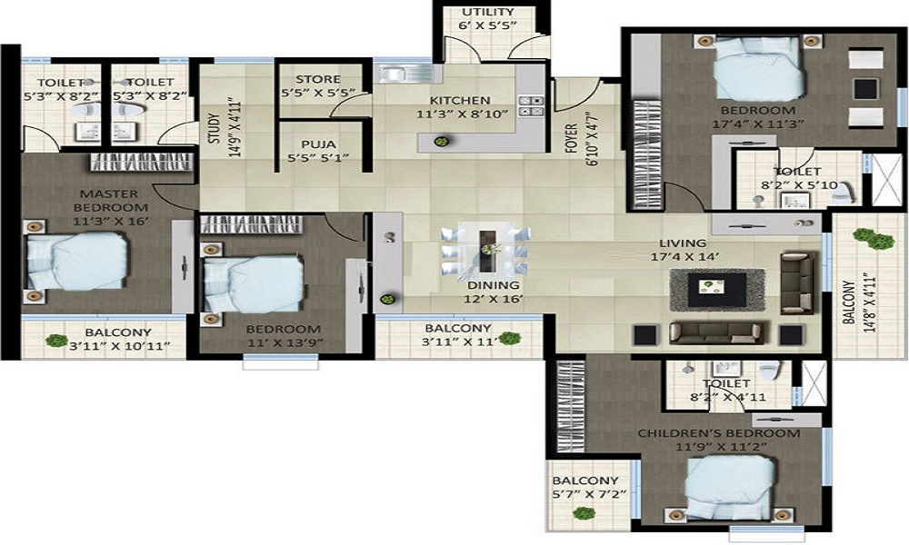 4 BHK+4T Flat for Sale in Whitefield, Bangalore