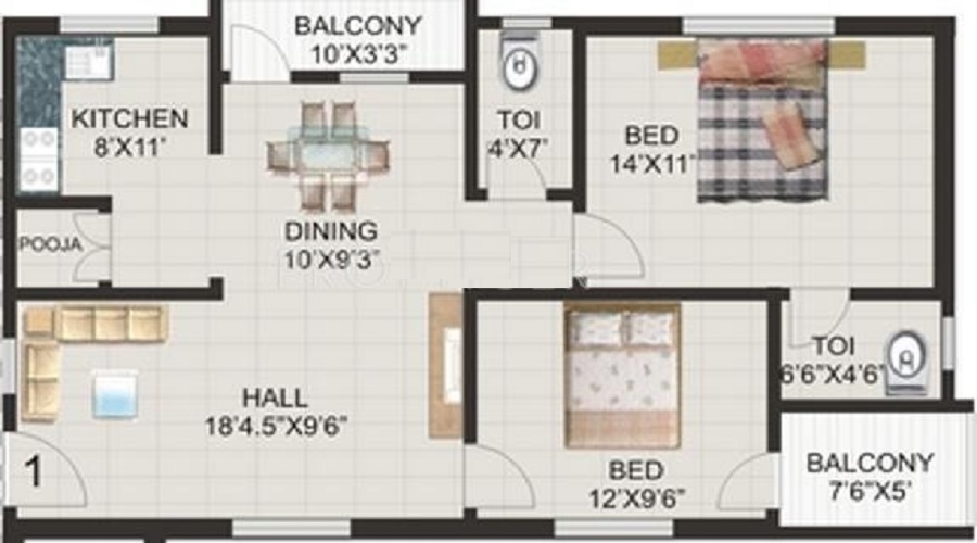 Ramana Cyber Homes Floor Plan