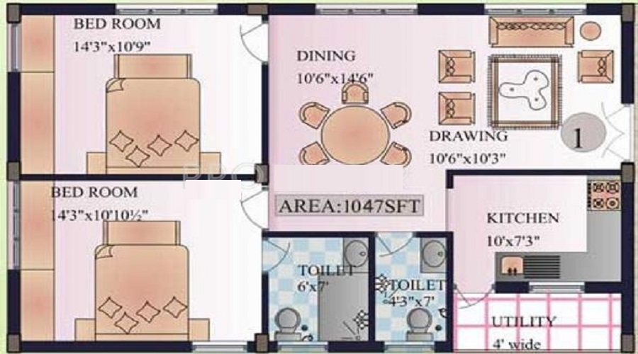 Kribh Westend Apartments Floor Plan