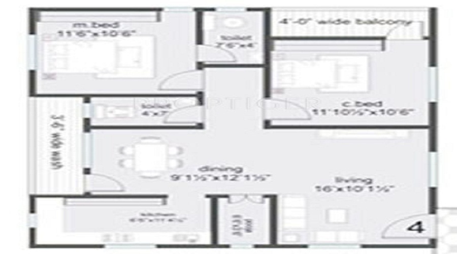 Abhinandana Sai Srinivasa Towers Floor Plan