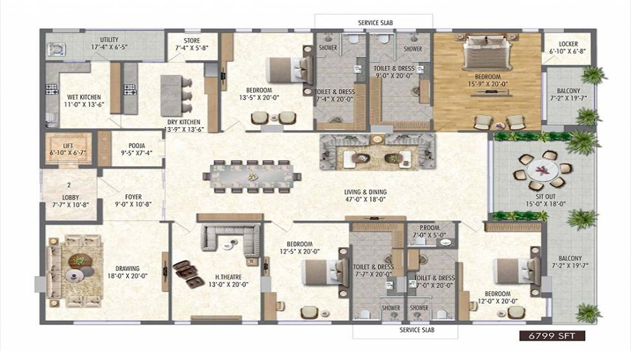 Vamsiram Jyothi Valencia Floor Plan