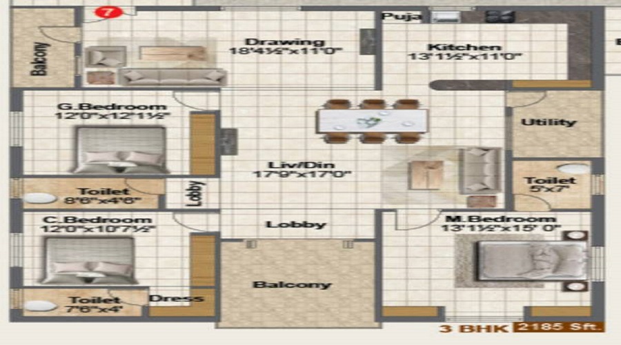 Shiv MAR Residency Floor Plan