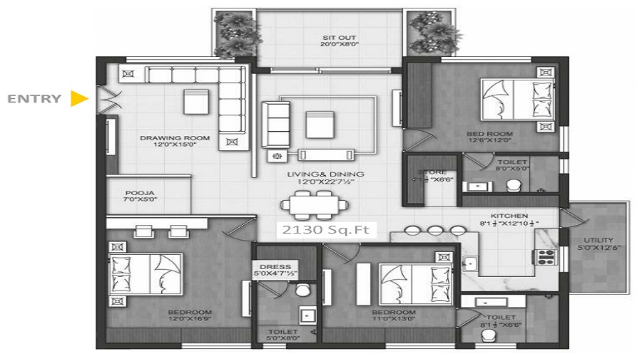 Om Sree Brilliance Floor Plan