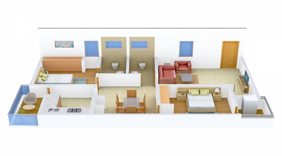 GVK Builders GVK S Vijaya Maruthi Flora Floor Plan