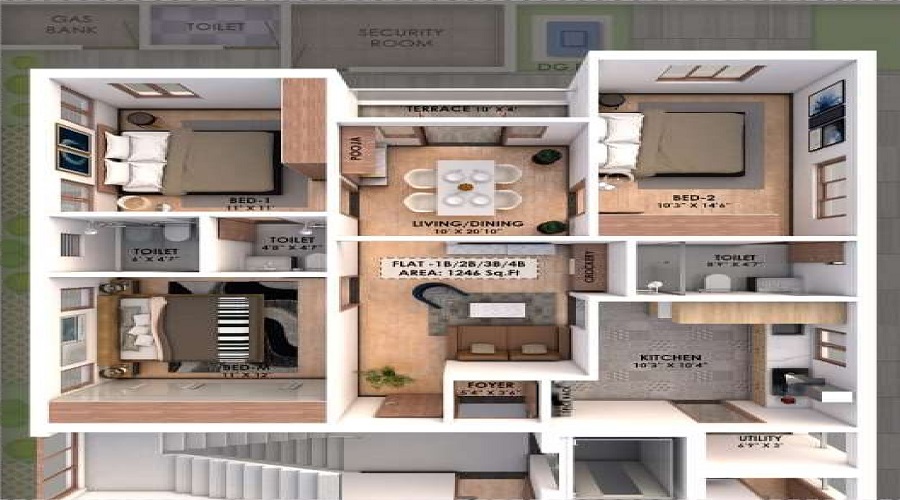 SP Mahalakshmi Nilayam Floor Plan