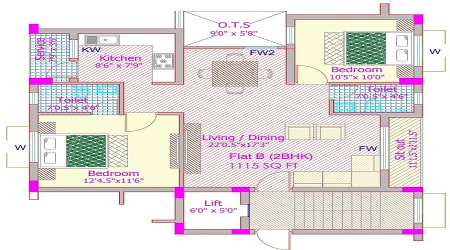 Sri Suprabhatham Builders Trident Floor Plan
