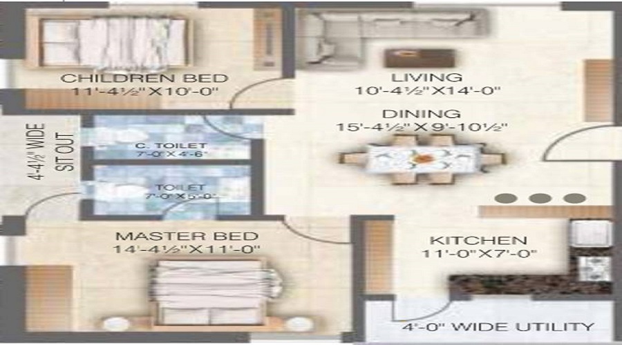 RSRPPL Sai Spoorthy Avenue Floor Plan