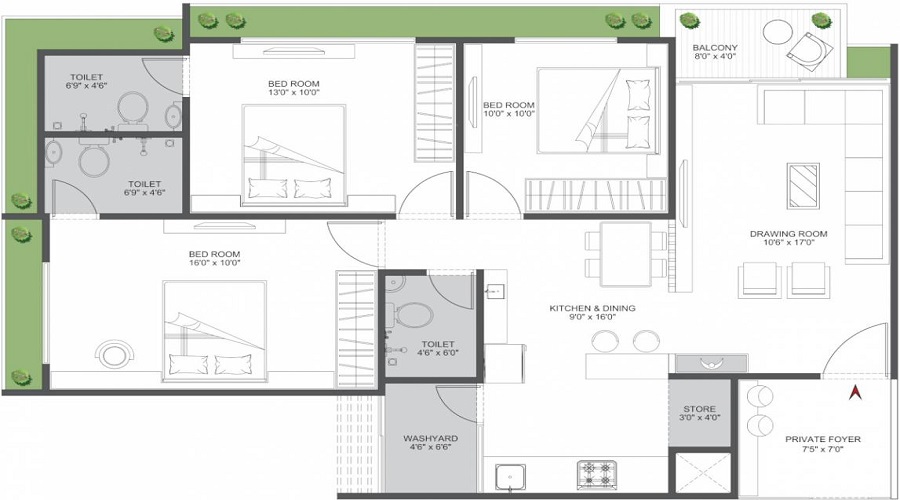 United Serene Elegancy Floor Plan