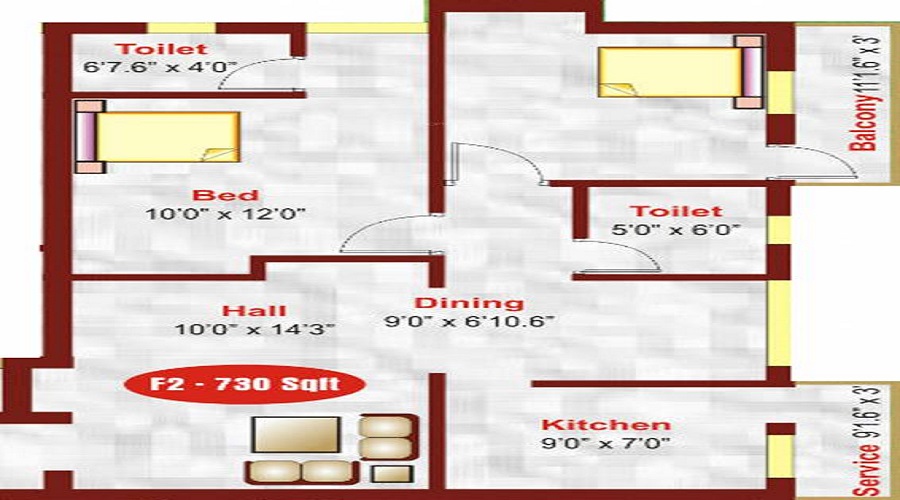 Akshaya Foundation Kaveri Flats Floor Plan