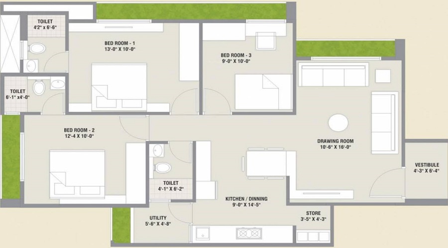 H N Shivalay Shikhar Floor Plan