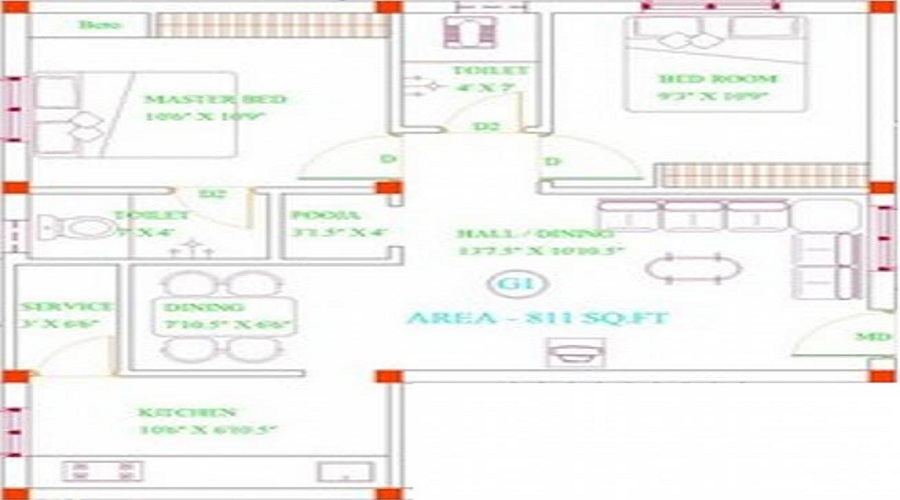 Ganga Bhagyalakshm Floor Plan