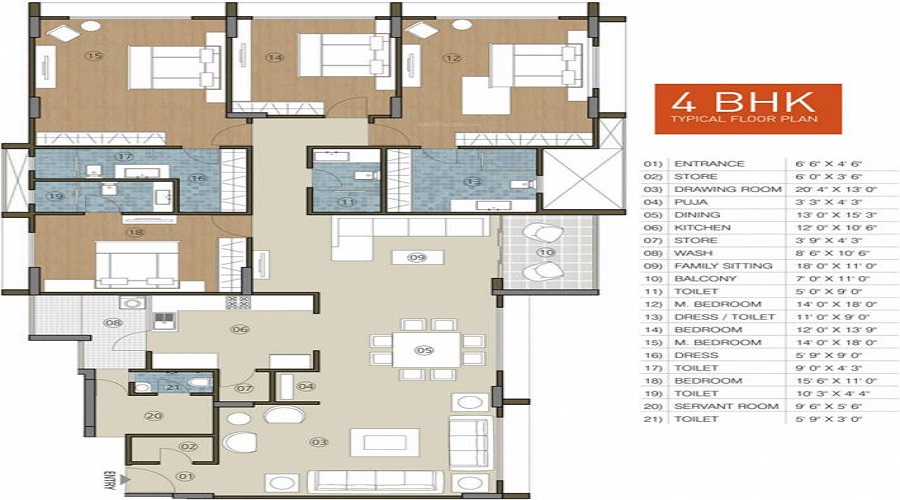 Indraprasth Gulmohar Floor Plan