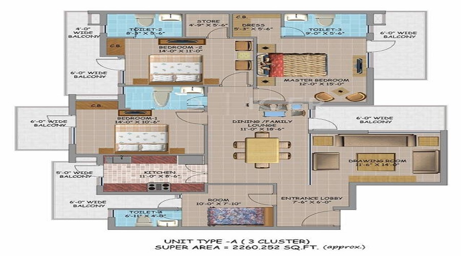 Hanumant Bollywood Heights 2 Floor Plan