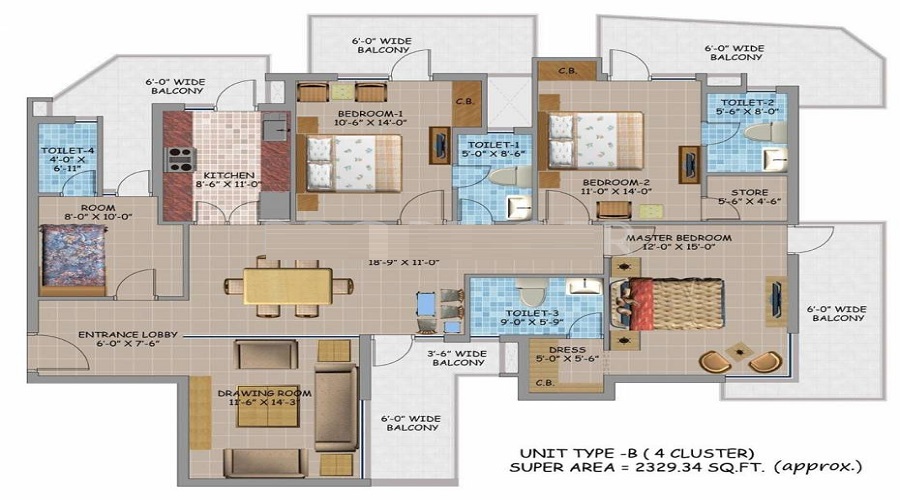 Hanumant Bollywood Heights 2 Floor Plan