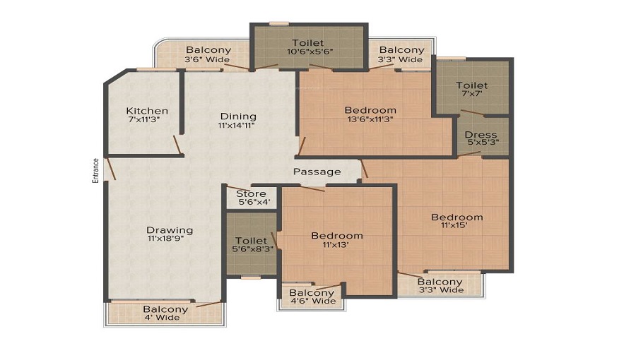 Sadashiv Alphine Residency Floor Plan