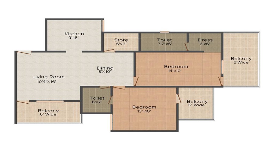 Bir Developers And Promoters Tulip Heights Floor Plan
