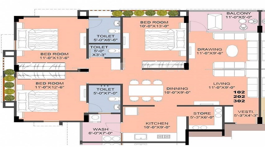 Shivam Rajvi Pearl Floor Plan