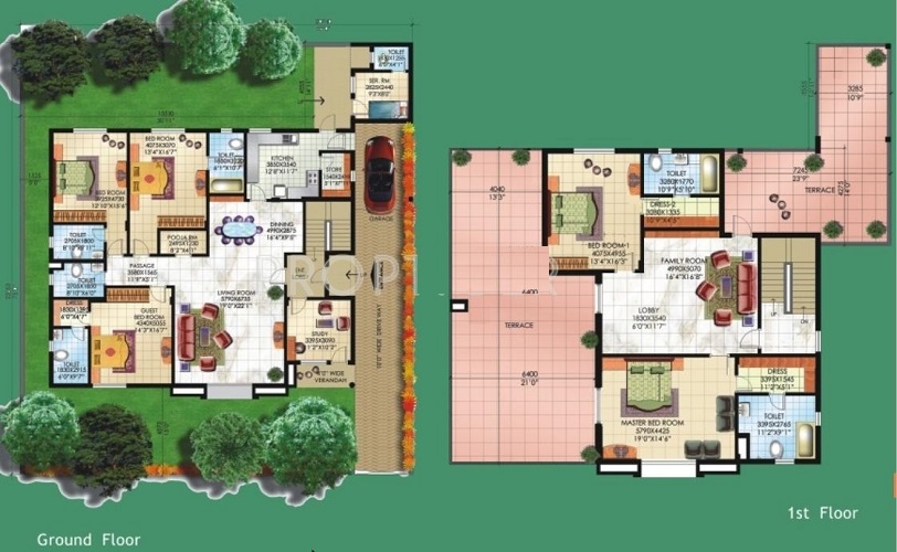 Sahara City Homes Villa Lucknow Floor Plan