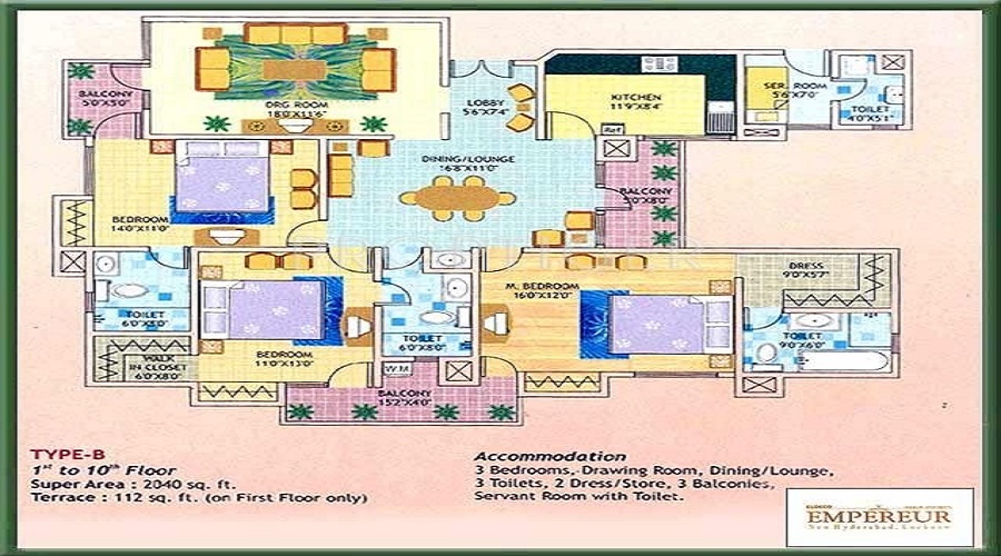 Eldeco Empereur Floor Plan