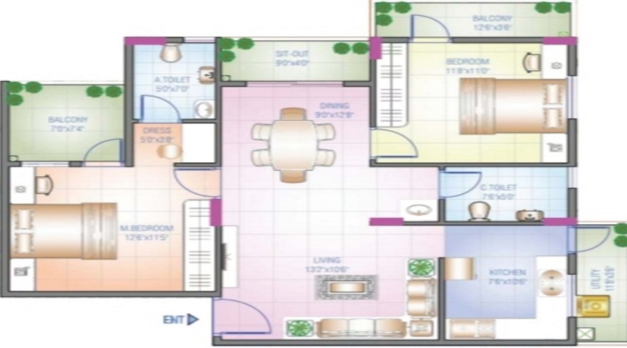 Sowparnika Blue Bells Floor Plan