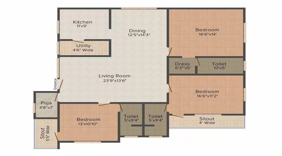 GEV Prashanthi Residency Floor Plan