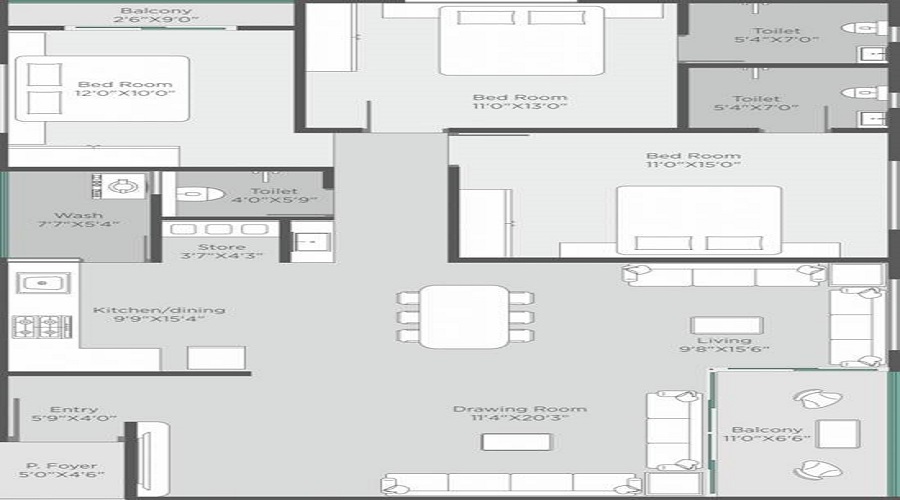 Oscar Elanza Floor Plan