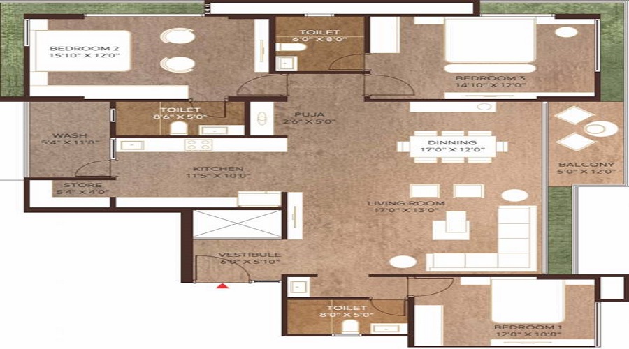 Dhanani Malbar Prime Floor Plan