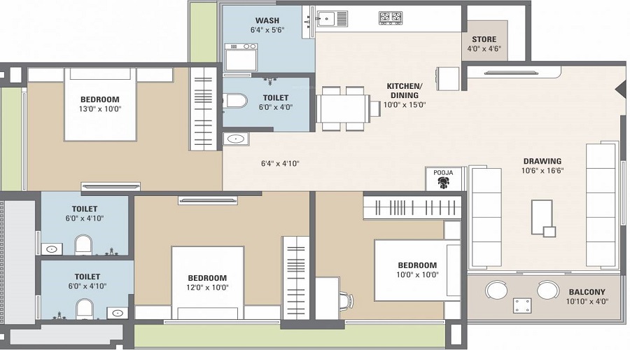 Aakansha Zion Heights Floor Plan