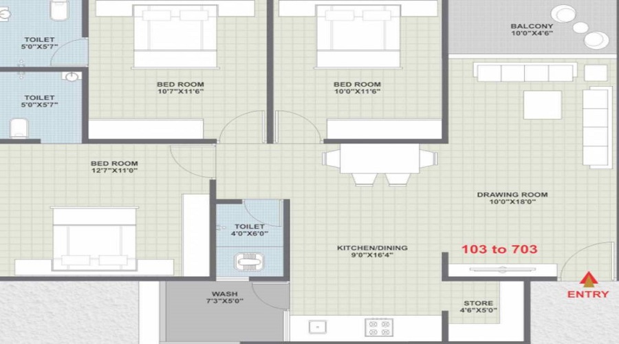 Upasana Tirupati Residency Floor Plan