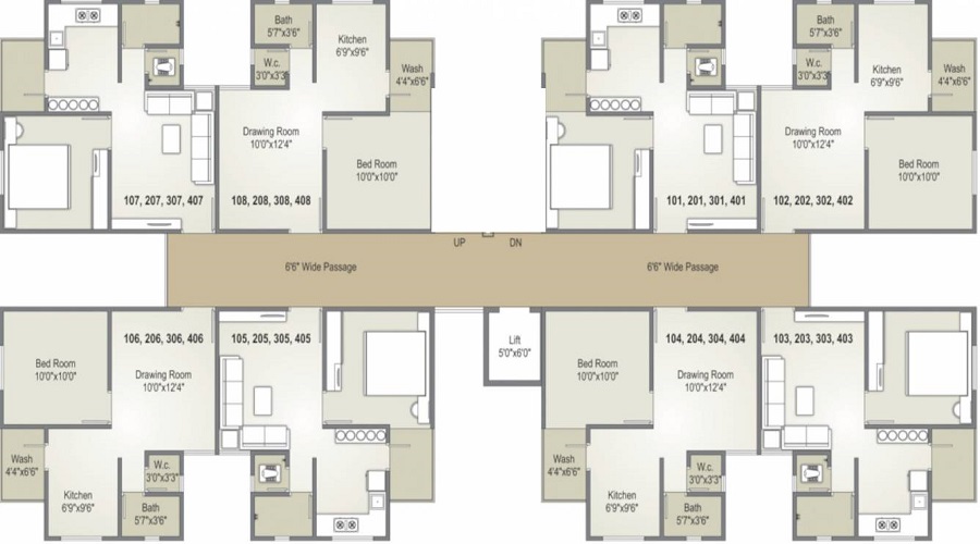 Navdurga Nilkanth Residency Floor Plan