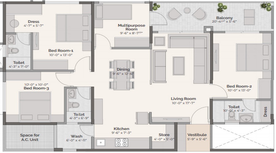 Ganesh Malabar Exotica Floor Plan
