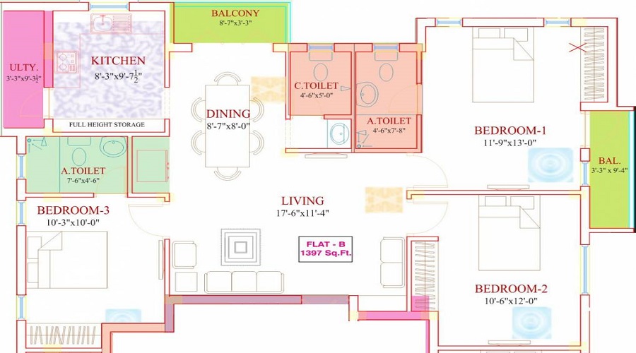 Roohi Sathyam Floor Plan
