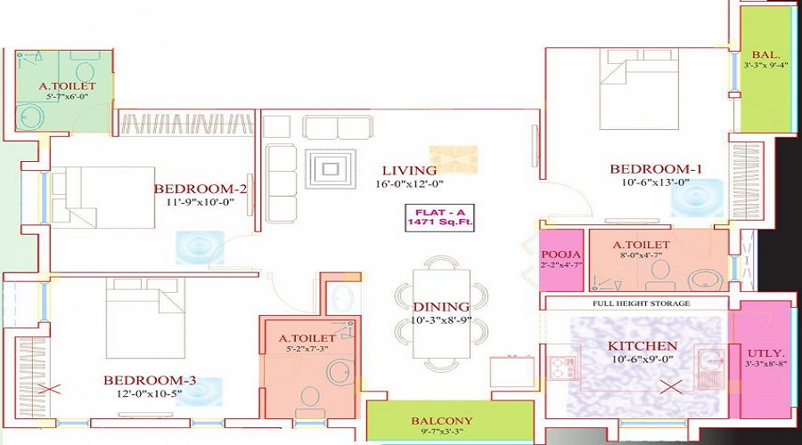 Roohi Sathyam Floor Plan