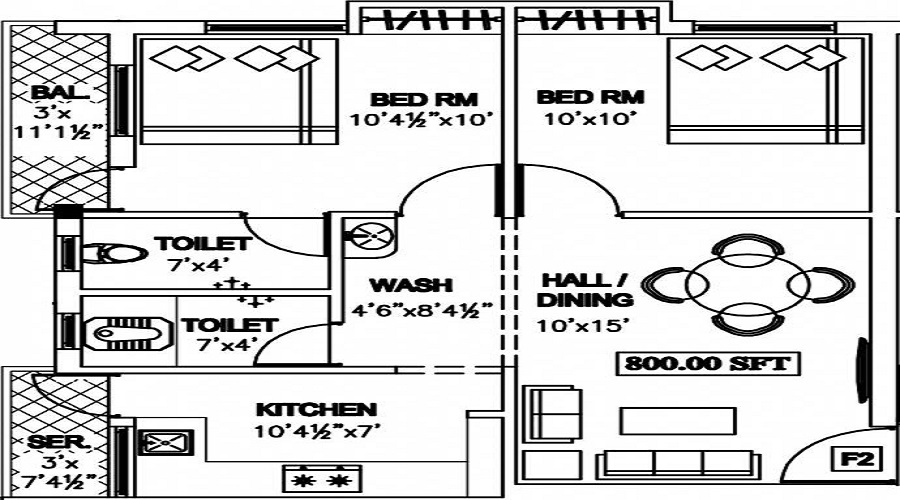 KL Balaji Nagar Floor Plan