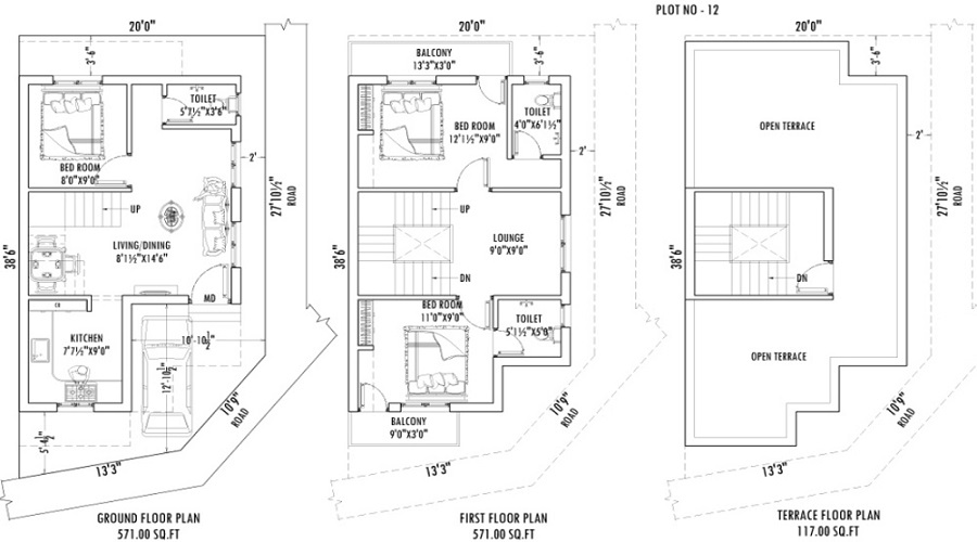 SB Nandavanam Villas Floor Plan