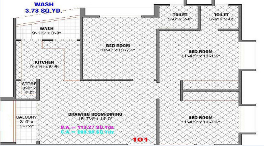 R K Rashmi Apartments Floor Plan