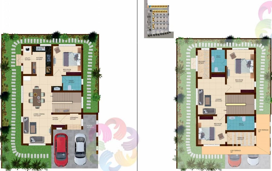 Shriram Santrupthi Independent Villas Floor Plan
