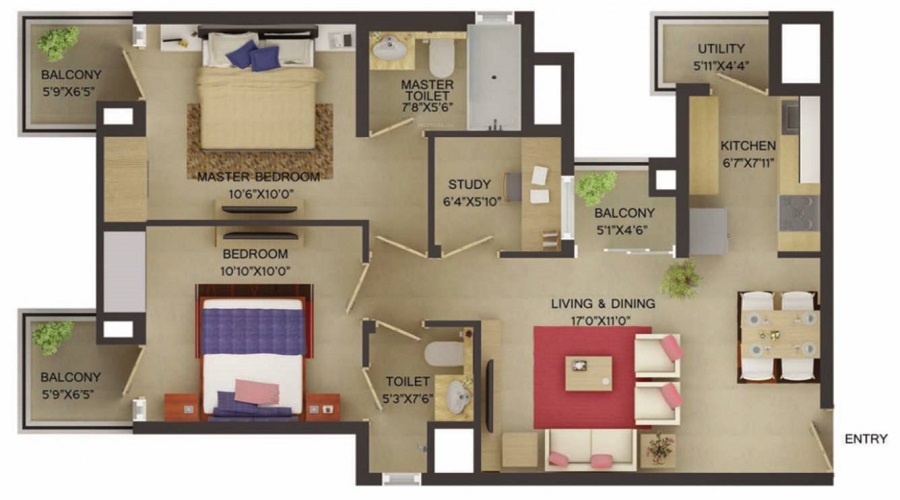 Wave Irenia Floor Plan