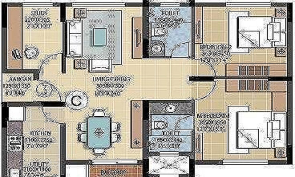 Total Environment Raindrops Floor Plan