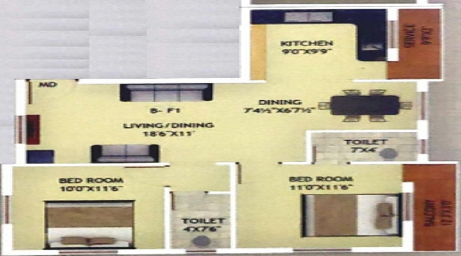 RTV Thiruvengadam Enclave Floor Plan