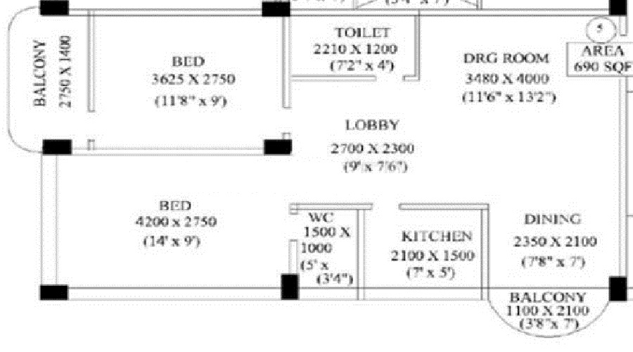 Vibgyor Kings Residency Floor Plan