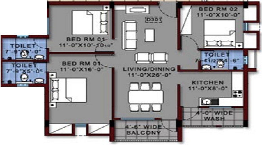 Vishwasri Oak Park Floor Plan