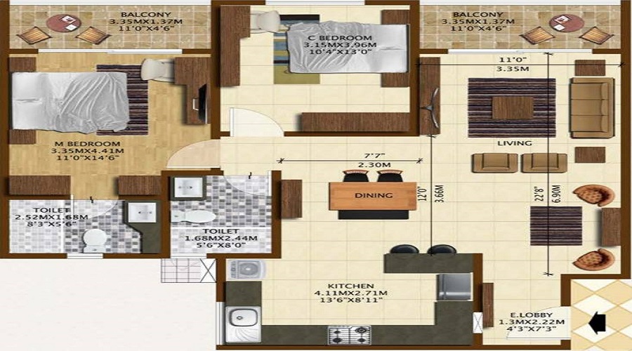 Brigade Northridge Neo Floor Plan