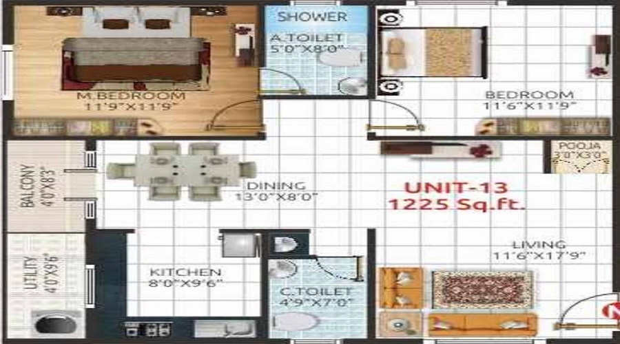 V6 Enclave Floor Plan