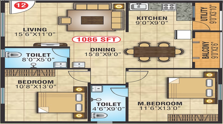 Lakven Gardenia Floor Plan