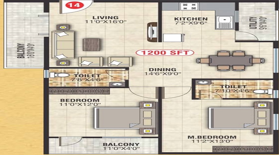 Sapthagiri Gokulam Floor Plan